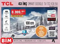 TCL 43 İnç Smart Google Tv TCL43L5A Akıllı Televizyon TCL 43 İnç Smart Google Tv TCL43L5A Akıllı Televizyon