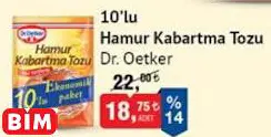 Dr. Oetker 10’Lu Hamur Kabartma Tozu