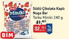 Torku Miniki Sütlü Çikolata Kaplı Nuga Bar