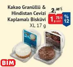 XL Kakao Granüllü & Hindistan Cevizi Kaplamalı Bisküvi XL Kakao Granüllü & Hindistan Cevizi Kaplamalı Bisküvi