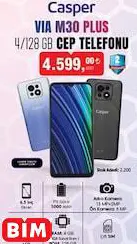 Casper VIA M30 PLUS 4/128 GB CEP TELEFONU Casper VIA M30 PLUS 4/128 GB CEP TELEFONU