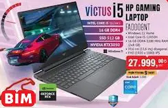 HP VİCTUS İ5 HP GAMING LAPTOP FA0008NT Dizüstü Bilgisayar Oyun Bilgisayarı