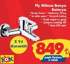 Fly Milano Banyo Batarya
