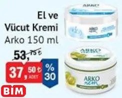Arko El ve Vücut Kremi Arko El ve Vücut Kremi