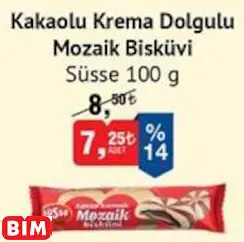 Süsse Kakaolu Krema Dolgulu Mozaik Bisküvi