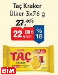 Ülker Taç Kraker Bisküvi Ülker Taç Kraker Bisküvi