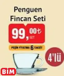 Paşabahçe Penguen Fincan Seti Paşabahçe Penguen Fincan Seti