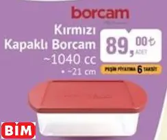 Kırmızı Kapaklı Borcam ~1040 Cc