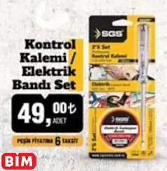 SGS Kontrol Kalemi / Elektrik Bandı Set SGS Kontrol Kalemi / Elektrik Bandı Set