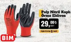 SGS Poly Nitril Kaplı Örme Eldiven