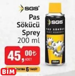 SGS Pas Sökücü Sprey 200 ml SGS Pas Sökücü Sprey 200 ml